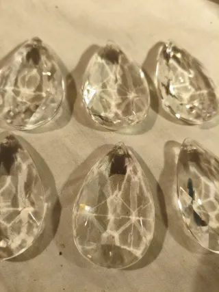 Lágrimas de cristal vintage para lámpara