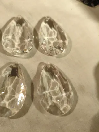 Lágrimas de cristal vintage para lámpara