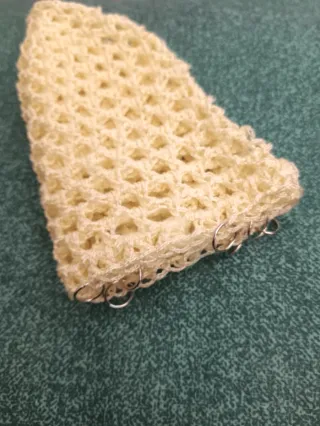 Cuffietta estiva uncinetto giallo pastello