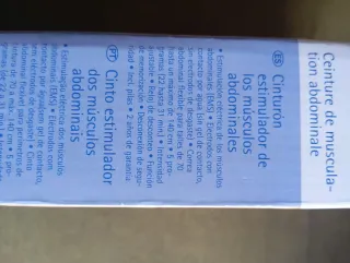 Cinturón electroestimulador abdominal SANITAS