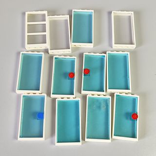 Lego porte vetrate finestre city police lotto mist