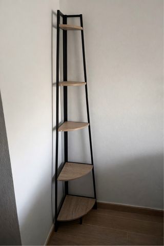 Estantería Esquinera Industrial Madera y Metal