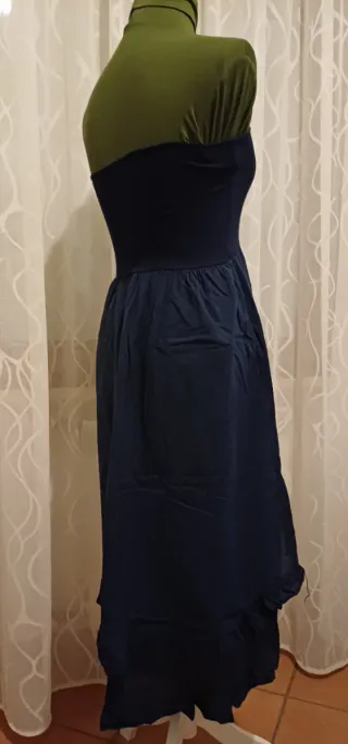 Gonna estiva blu con volant