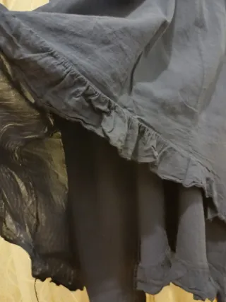 Gonna estiva blu con volant