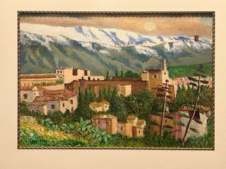 Cuadro Pintura Paisaje Montañoso Alicante