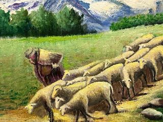 Cuadro Pintura Paisaje Montañoso Alicante