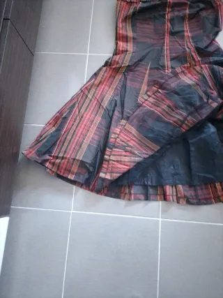 Vestido de evento a cuadros