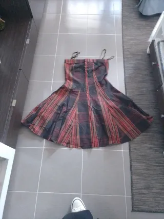 Vestido de evento a cuadros