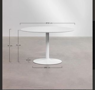 Mesa redonda comedor madera y cristal