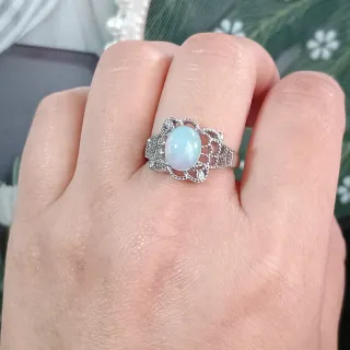 Anillo de Cuproníquel con Ópalo natural