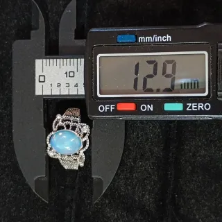 Anillo de Cuproníquel con Ópalo natural