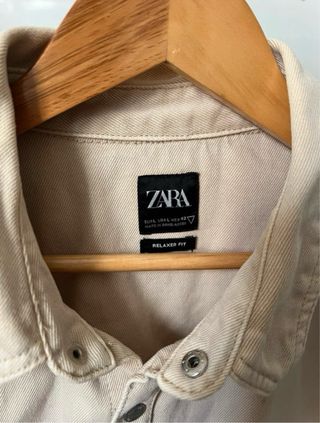 Sobrecamisa Zara Beige Hombre