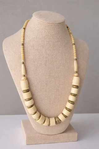 JARRÓN DE CRISTAL ÁMBAR VINTAGE + COLLAR REGALO