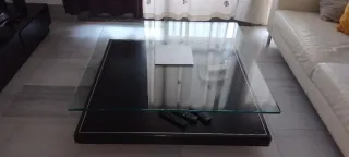 Mueble de salón completo beige y negro