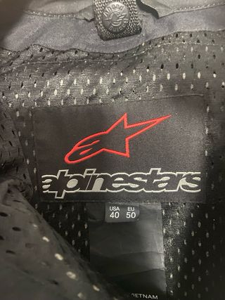 Chaqueta Alpinestars Cuero Negra y Blanca