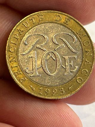 Monaco 10 Francos 1993 Moneda