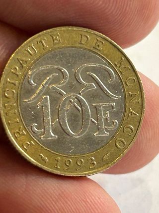 Monaco 10 Francos 1993 Moneda