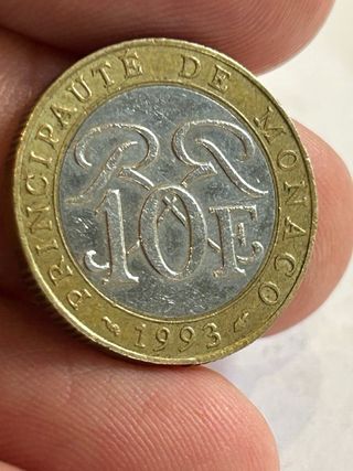 Monaco 10 Francos 1993 Moneda