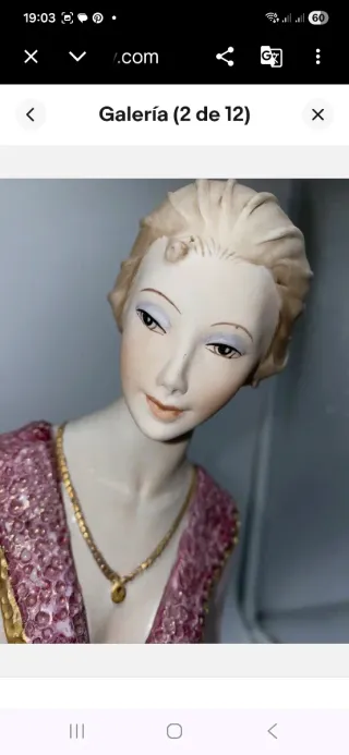 Escultura Vintage Maternidad Porcelana