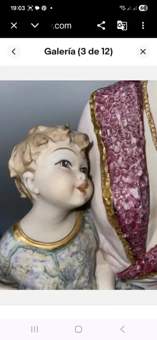 Escultura Vintage Maternidad Porcelana