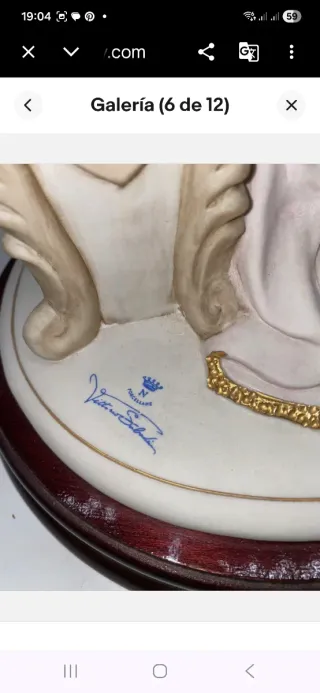 Escultura Vintage Maternidad Porcelana