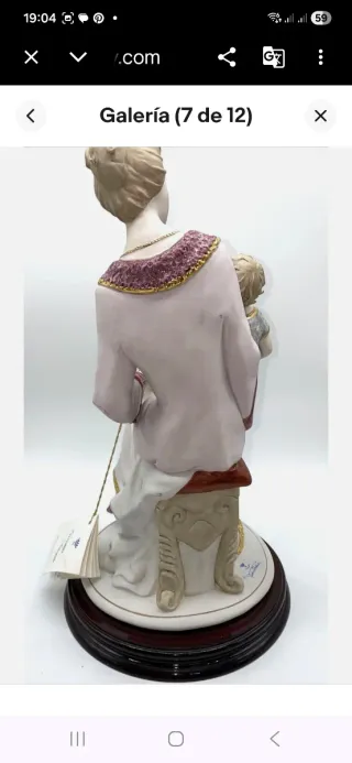 Escultura Vintage Maternidad Porcelana