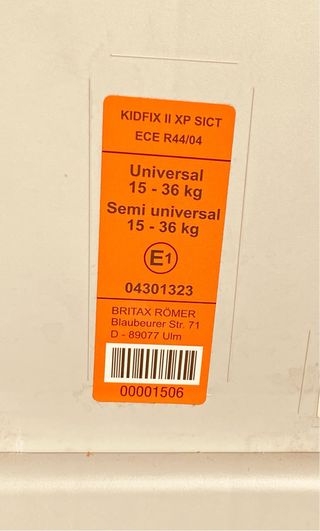 Silla Coche Britax Römer Roja