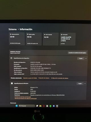 Ordenador 16GB RAM + Monitor