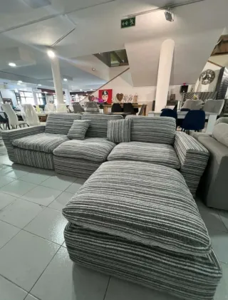 Sofá modular Bosnia gris y blanco