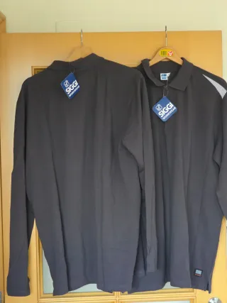 2 Polos Siggi Manga Larga Gris XL