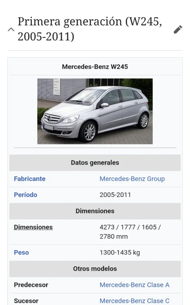 Mercedes Clase B W245  manual Instrucciones