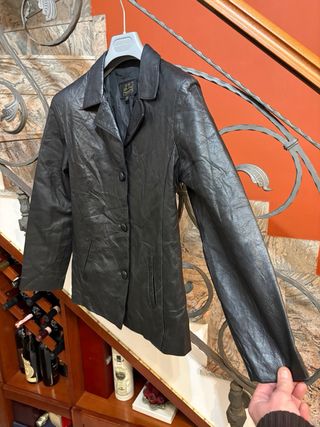 Giacca trench donna in Vera Pelle Morbida Vintage