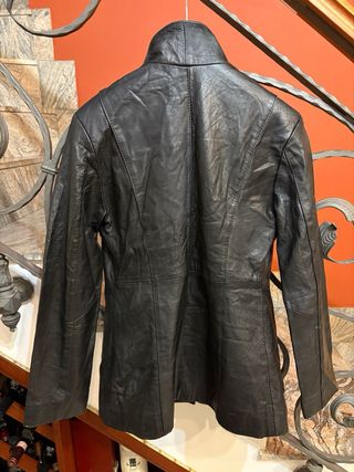 Giacca trench donna in Vera Pelle Morbida Vintage