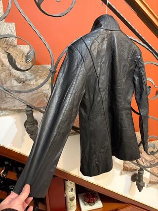 Giacca trench donna in Vera Pelle Morbida Vintage