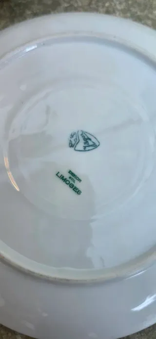 Set Limoges Azucarero y 2 Platitos Porcelana