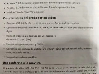 Capturadora de vídeo USB SilverCrest