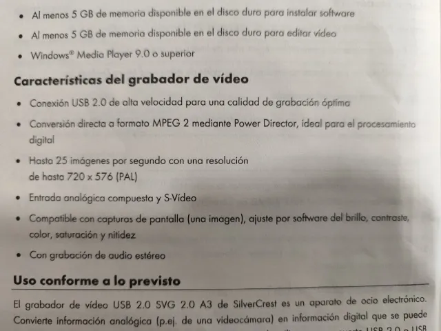 Capturadora de vídeo USB SilverCrest