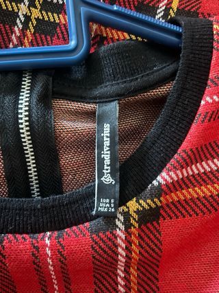 Vestido cuadros rojo talla S