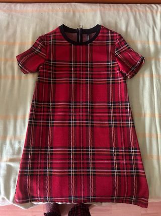Vestido cuadros rojo talla S