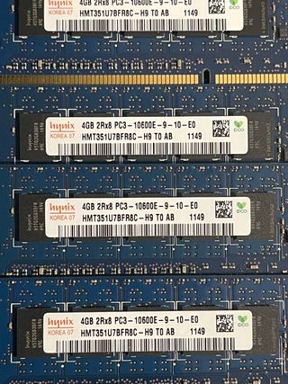 4x Hynix 4GB PC3-10600E DDR3 RAM