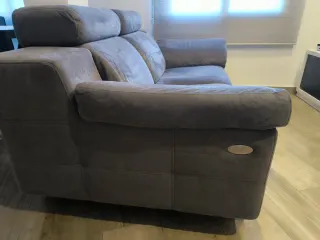 Sofá 2 plazas motorizado gris 1'70 x 1m