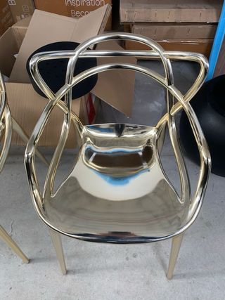 Sedie Kartell dorate