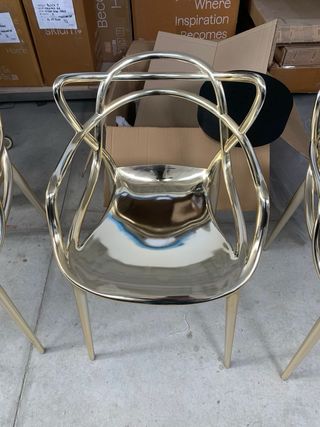 Sedie Kartell dorate