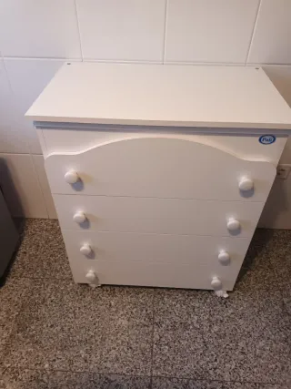 Bañera cambiador bebé con 4 cajones