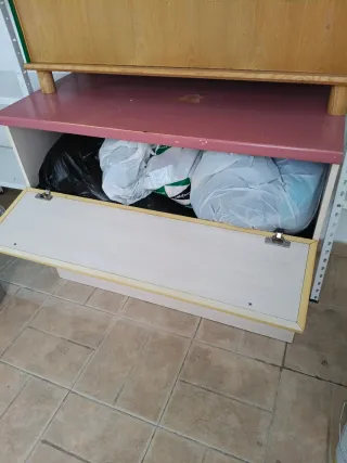 Mueble organizador blanco decapado