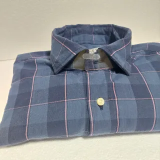 Camisa cuadros azul y rosa