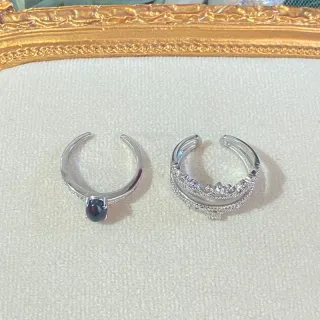 Anillo de acero inoxidable con opalo natural 2n1