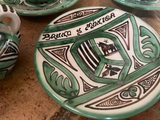 Juego de café de cerámica pintada a mano