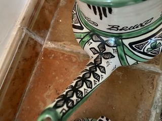 Juego de café de cerámica pintada a mano