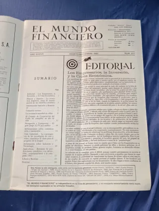 Revista El Mundo Financiero 1982. Ver.